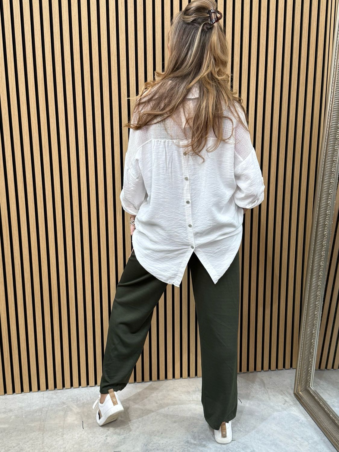 Ava Smock Shirt White