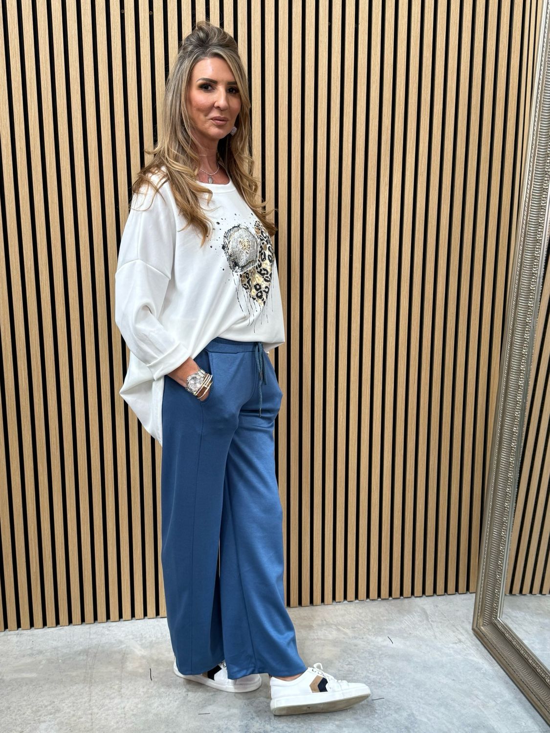 Luna Luxe Lounge Trousers Denim