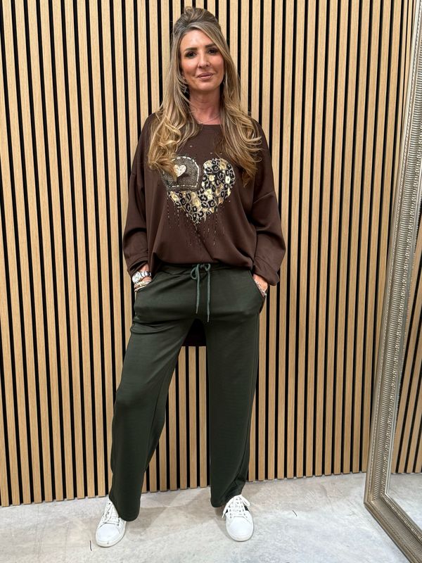 Luna Luxe Lounge Trousers Khaki