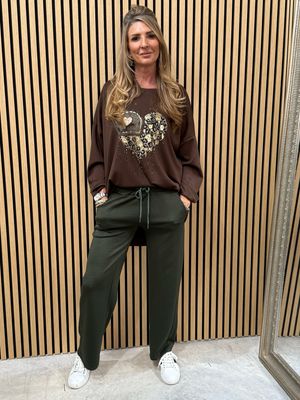 Luna Luxe Lounge Trousers Khaki