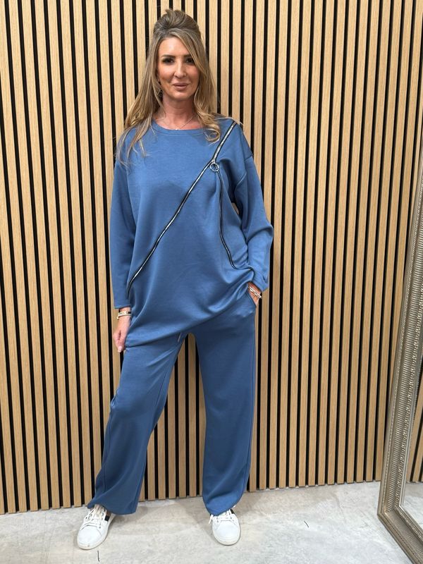 Zira Zip Jumper Denim