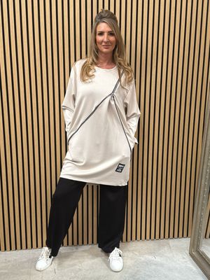 Zira Zip Jumper Beige