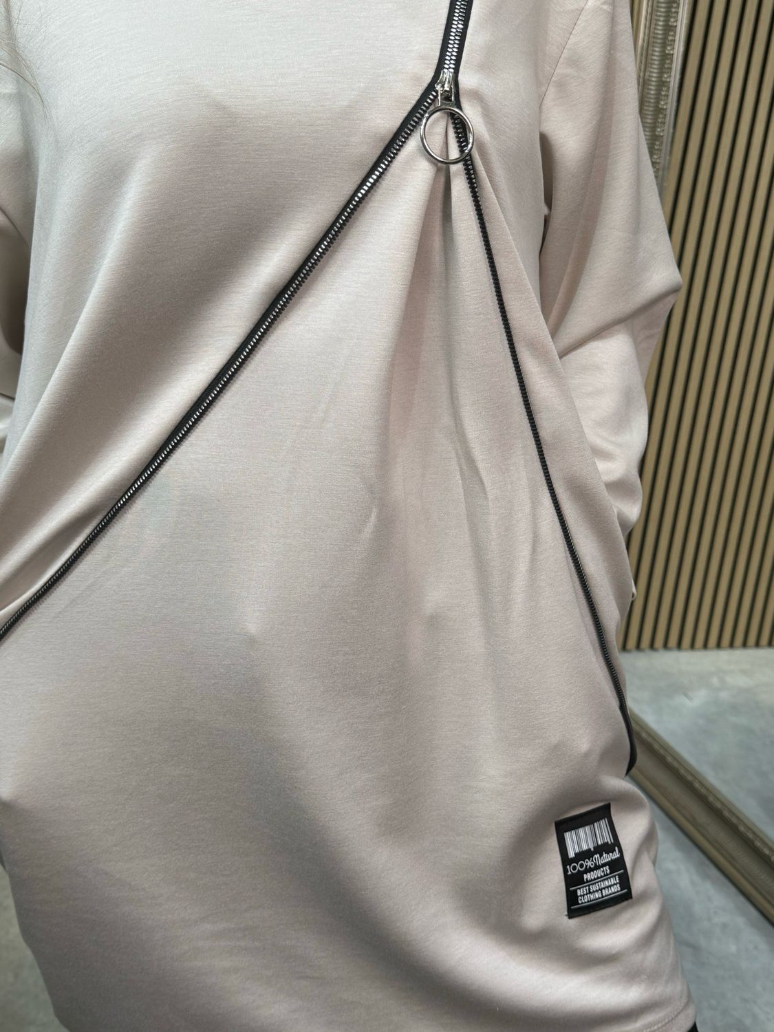 Zira Zip Jumper Beige