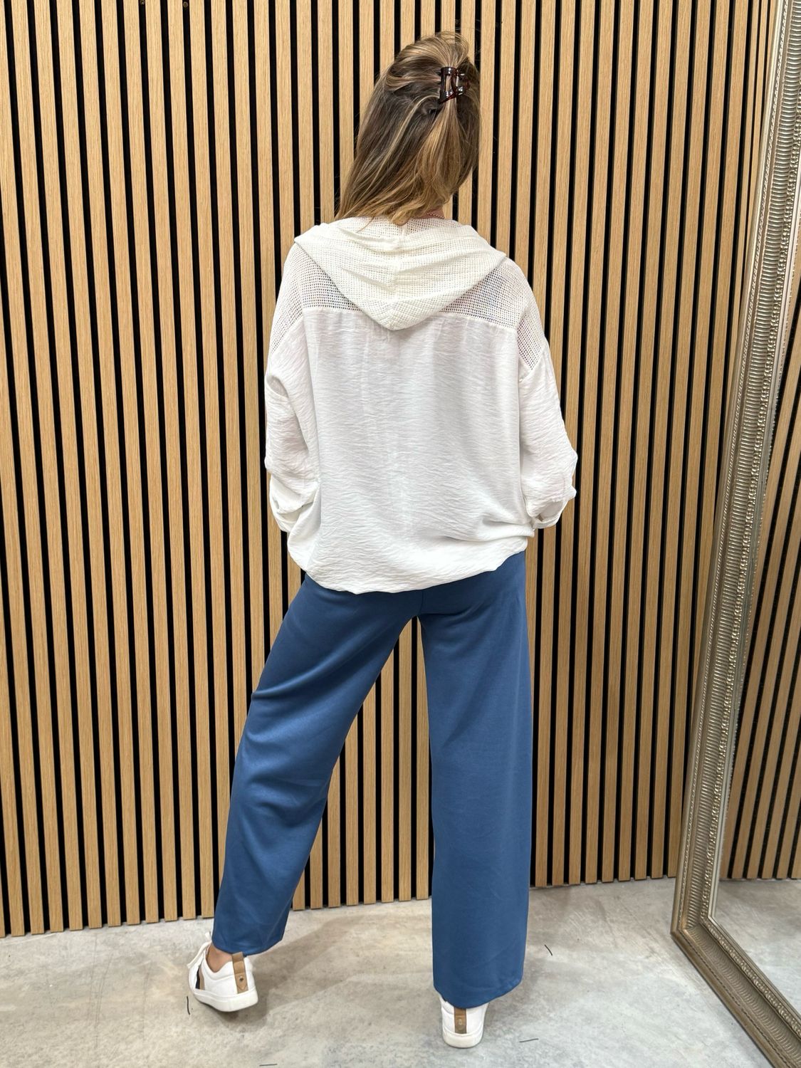 Zaya Zip Hoodie White