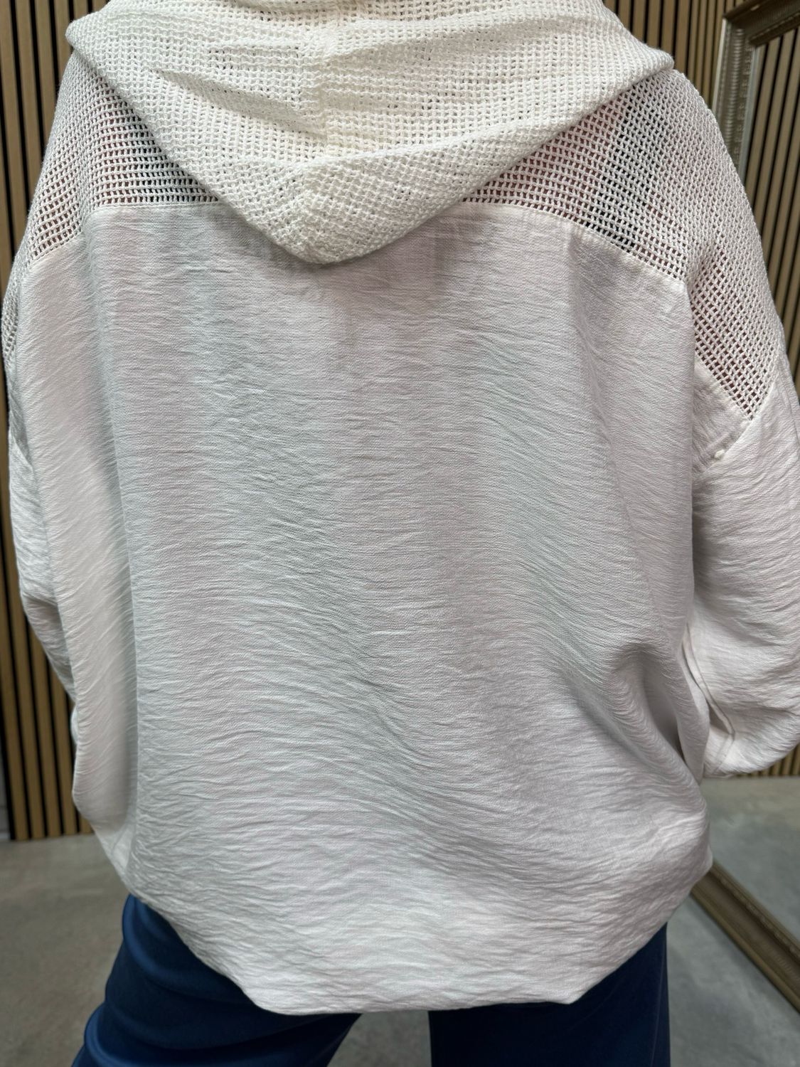 Zaya Zip Hoodie White