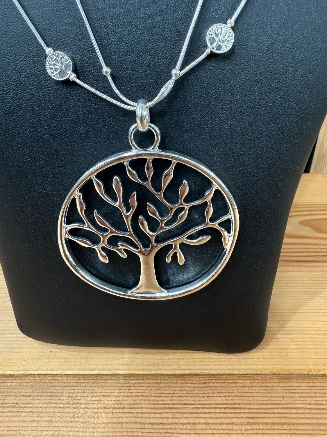 Double Layer Tree Of Life Pendant Necklace