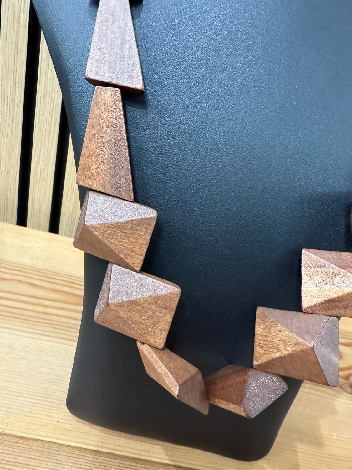 Terra Form Sculptured Wooden Necklace