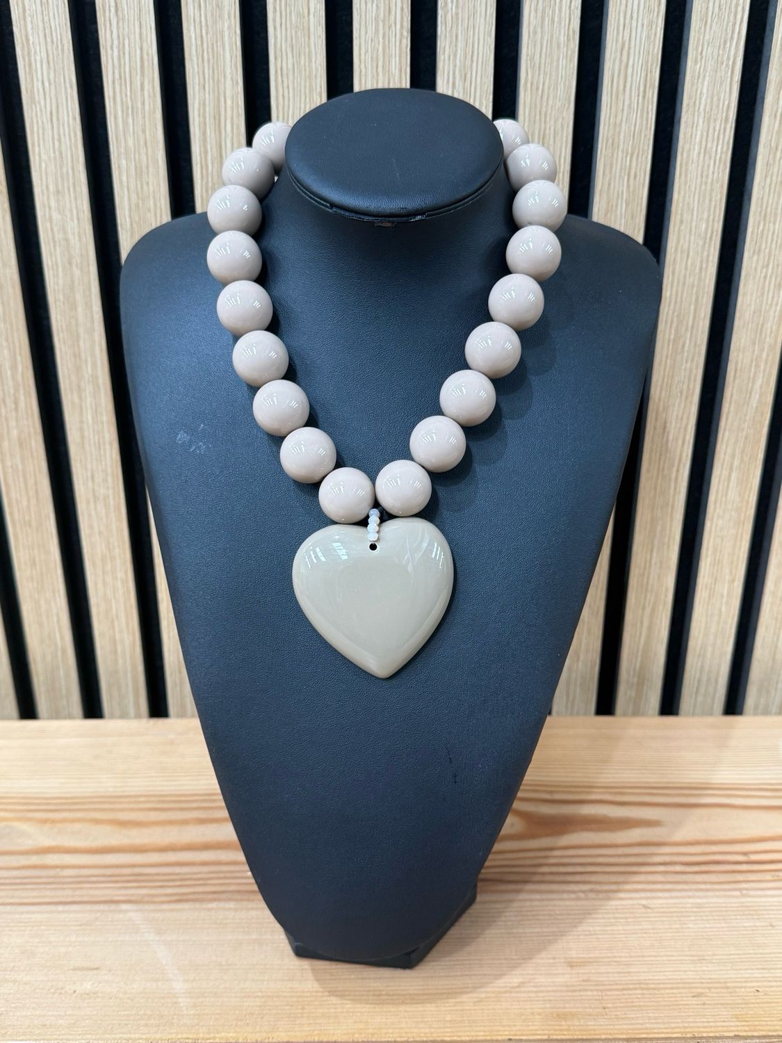 Honey Stone Heart Necklace