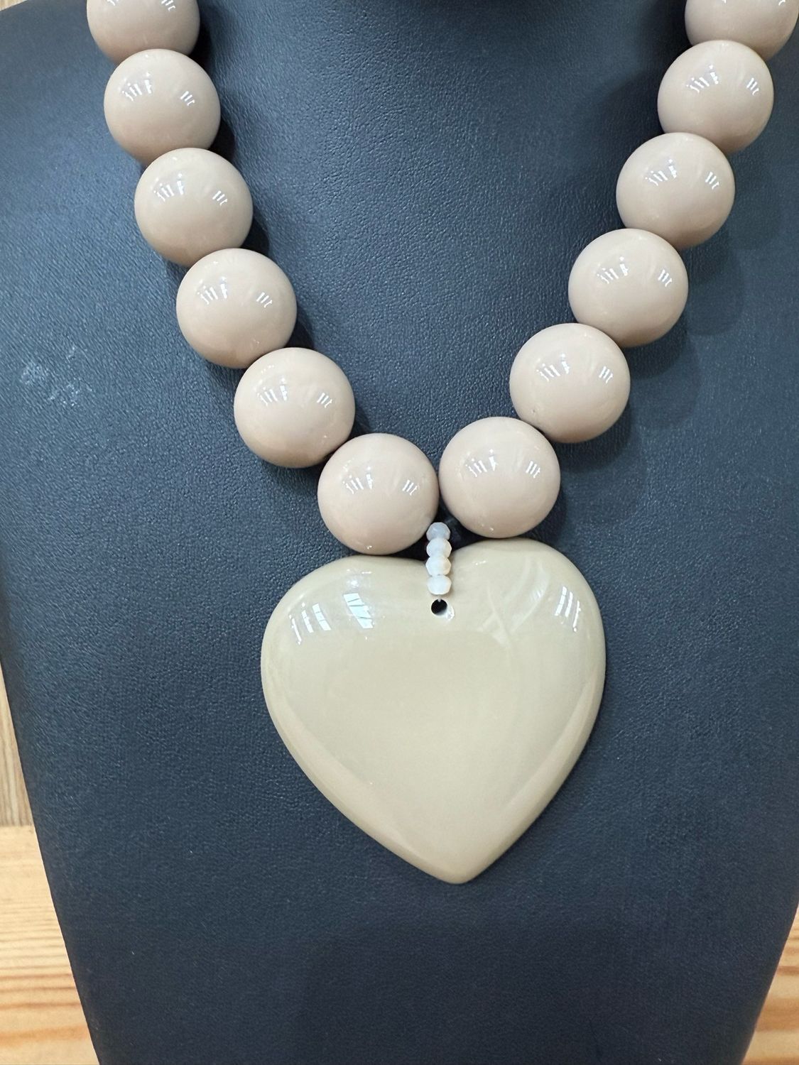 Honey Stone Heart Necklace