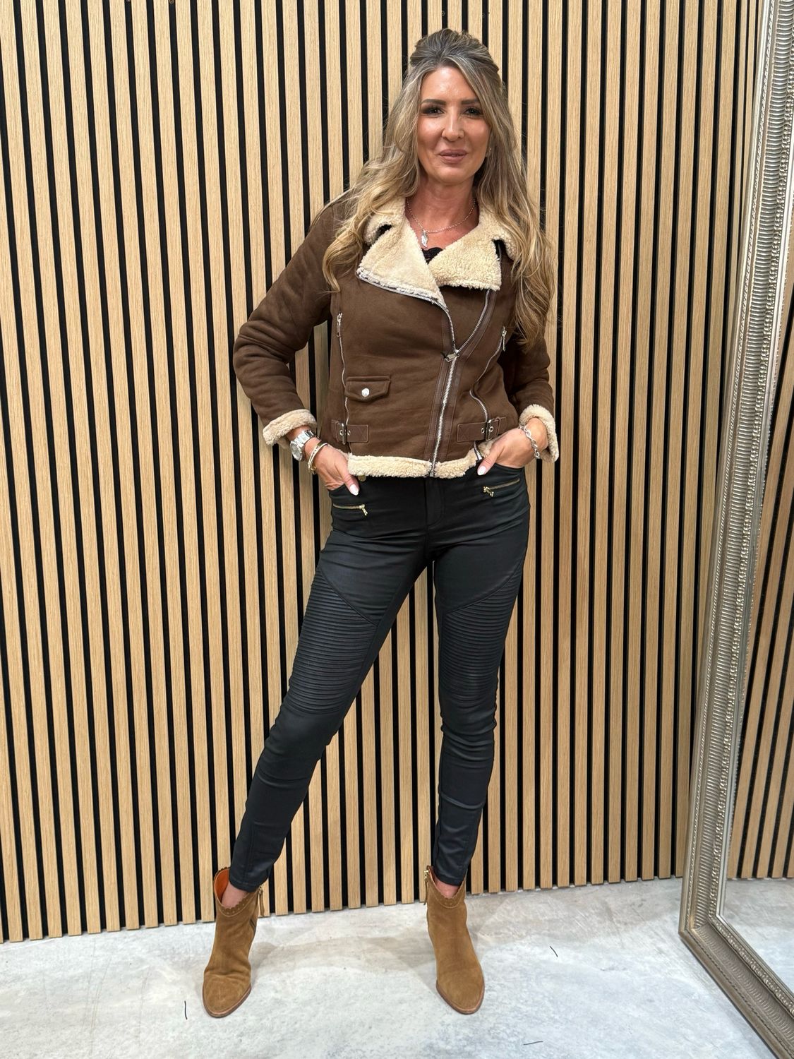 Biker jacket Brown
