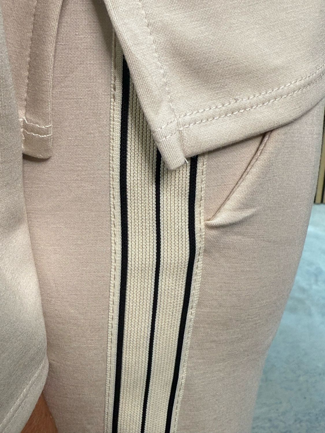 Sadie Stripe Detail Co-ord Set Beige