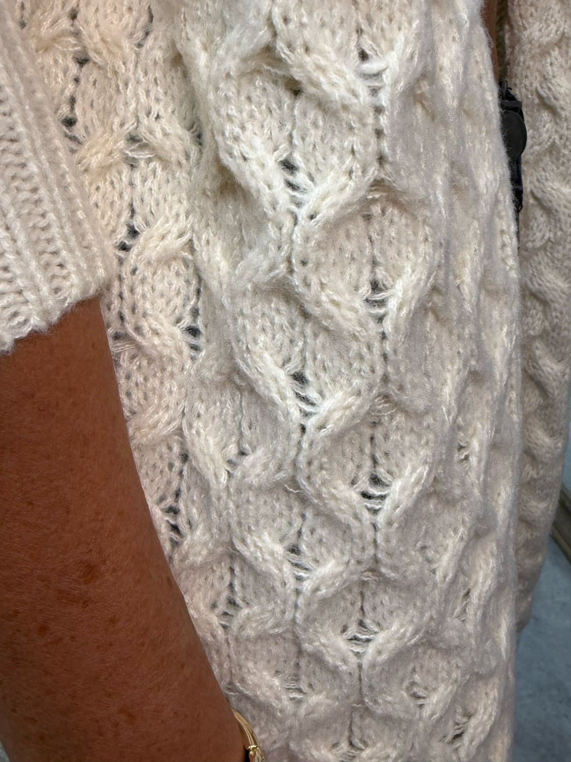 Trudy Chunky Knit Longline Cardigan Cream