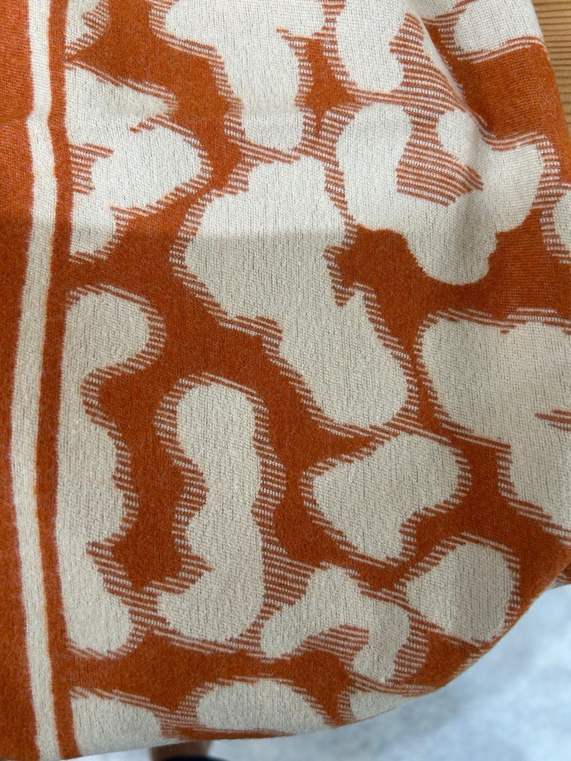 Rust &amp; Cream Animal Print Scarf