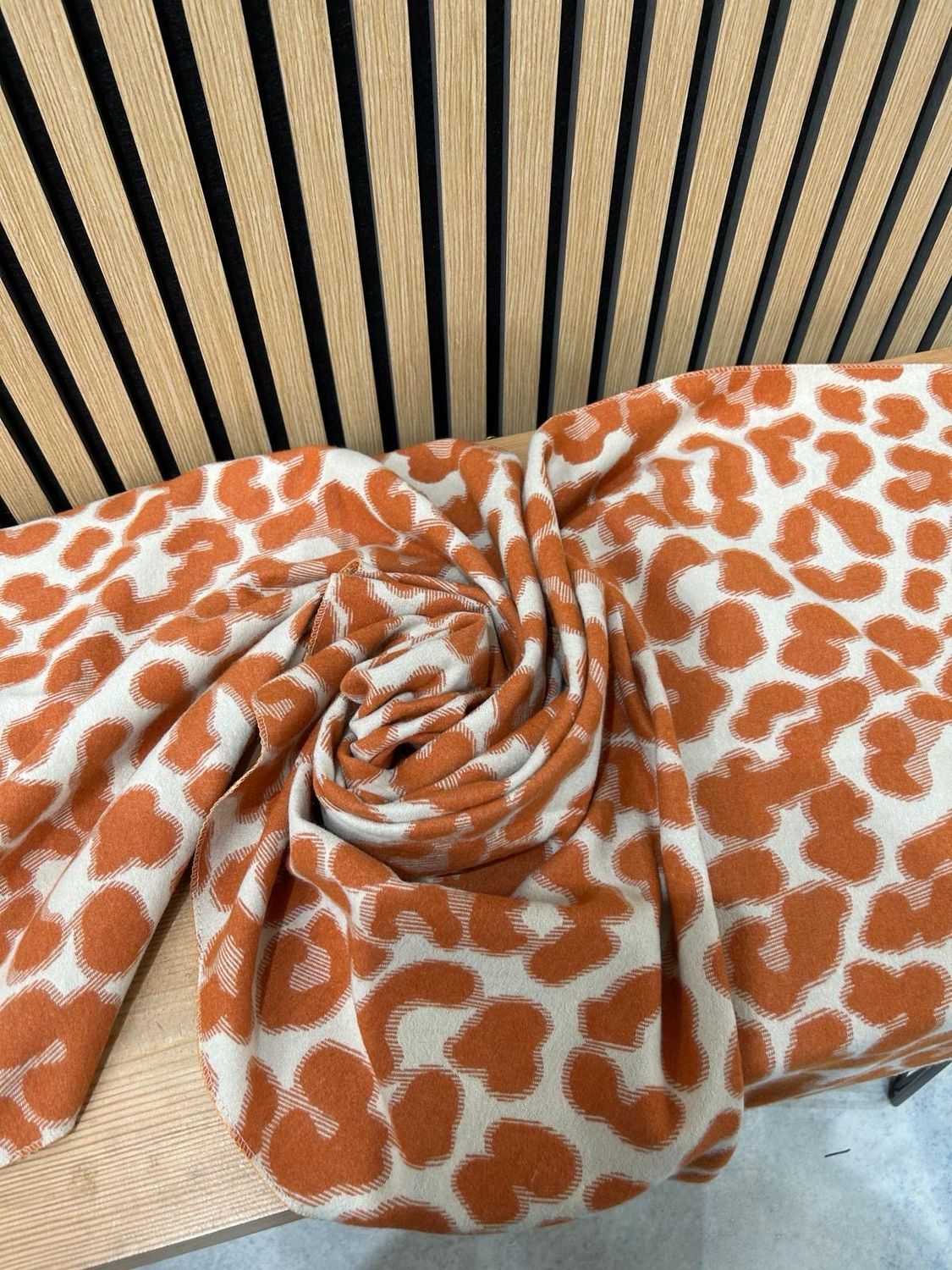 Rust &amp; Cream Animal Print Scarf