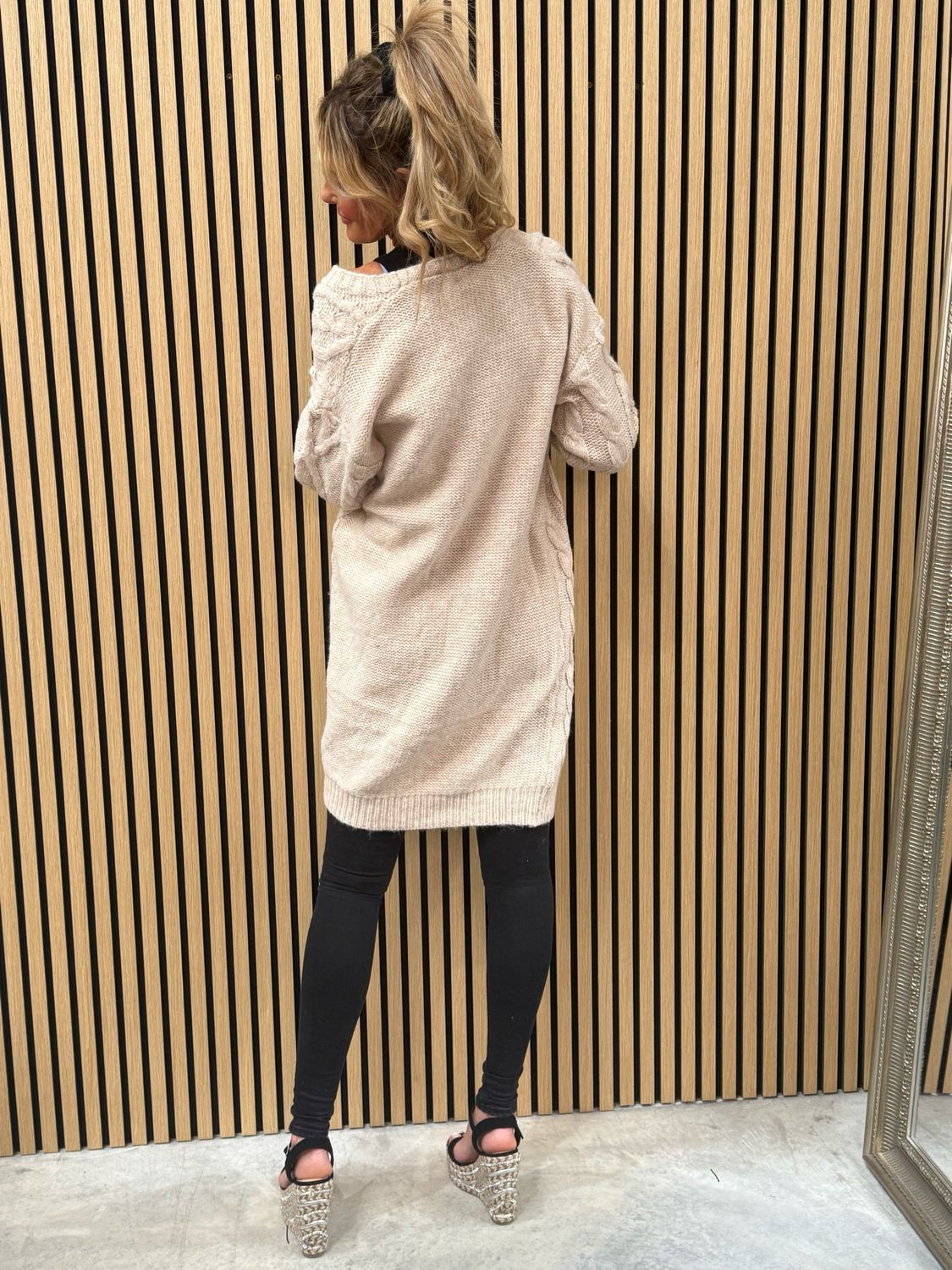 Cosy Knit Cardigan Beige