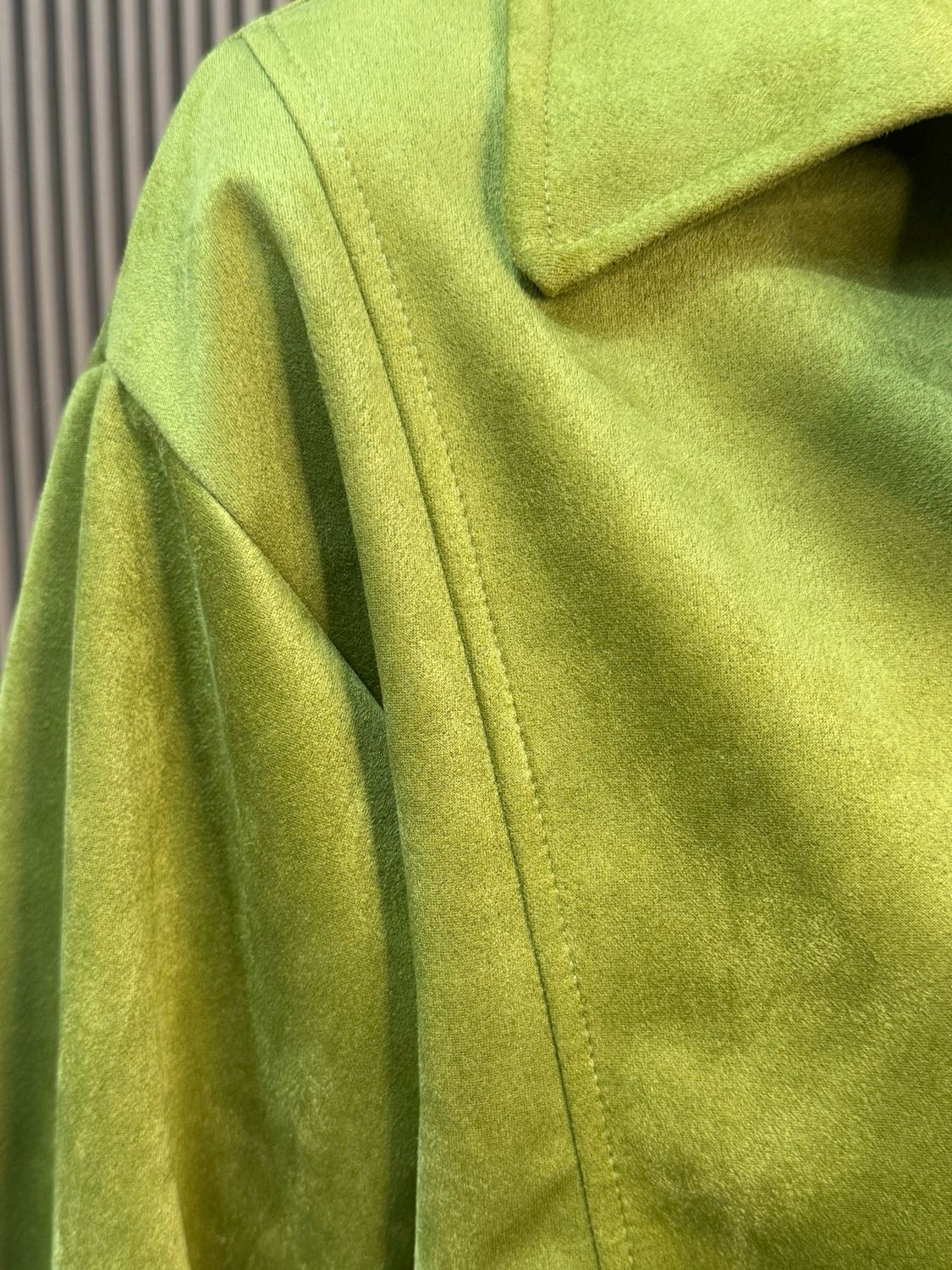 Harper - Double Breasted Cropped Jacket Lime