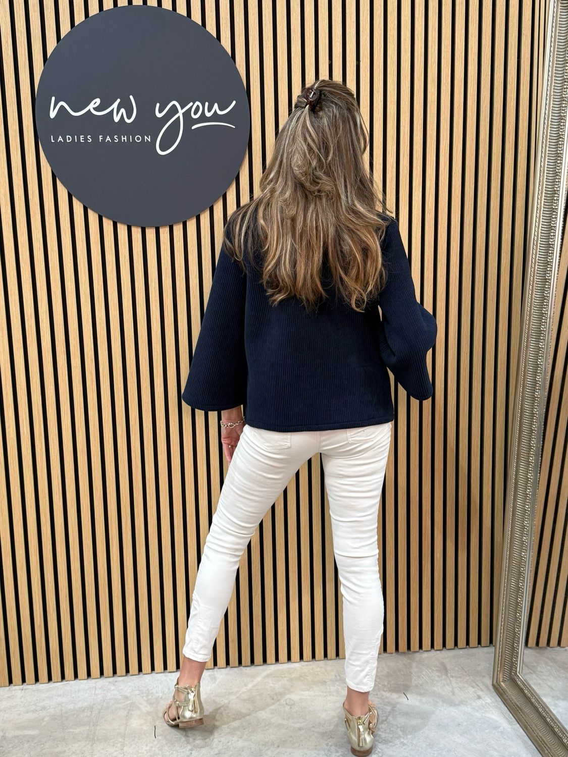 Milly - Navy Textured Jacket