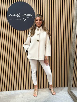 Chantelle - High Neck Button Jacket Cream