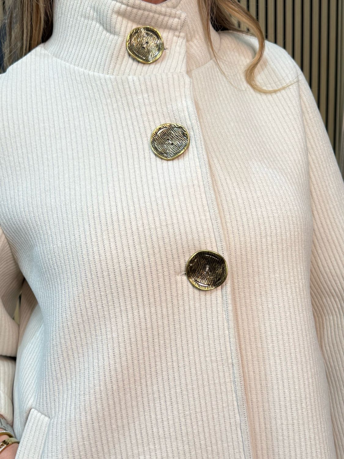 Chantelle - High Neck Button Jacket Cream