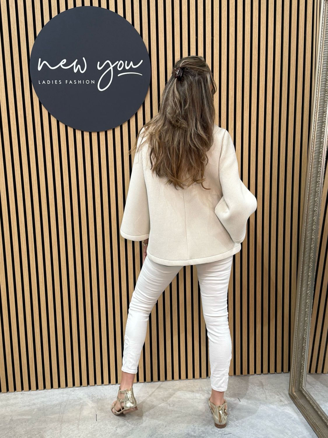Chantelle - High Neck Button Jacket Cream