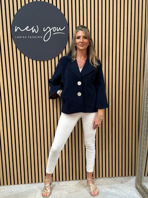 Milly - Navy Textured Jacket