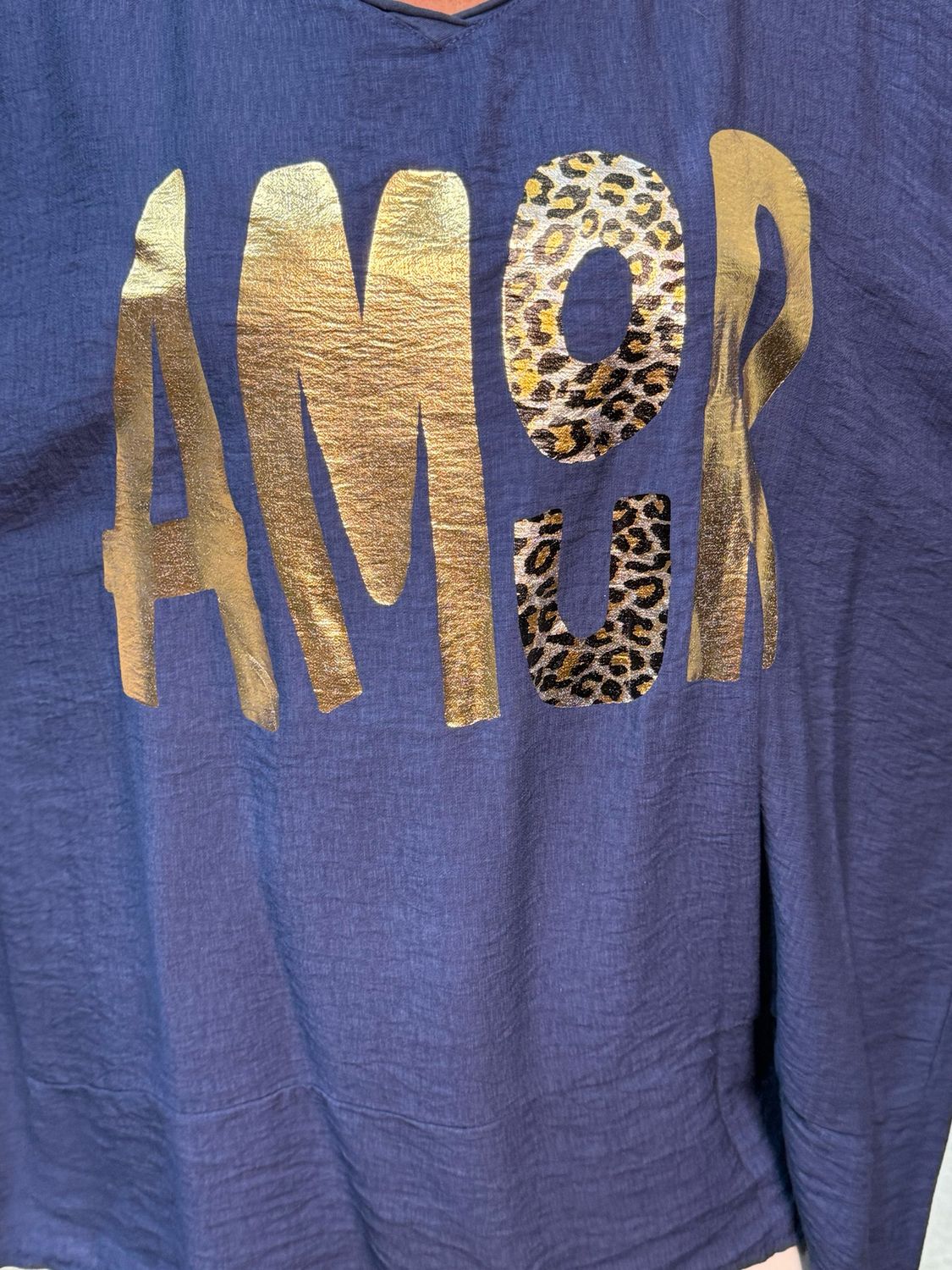 Amor - Oversized Top Navy