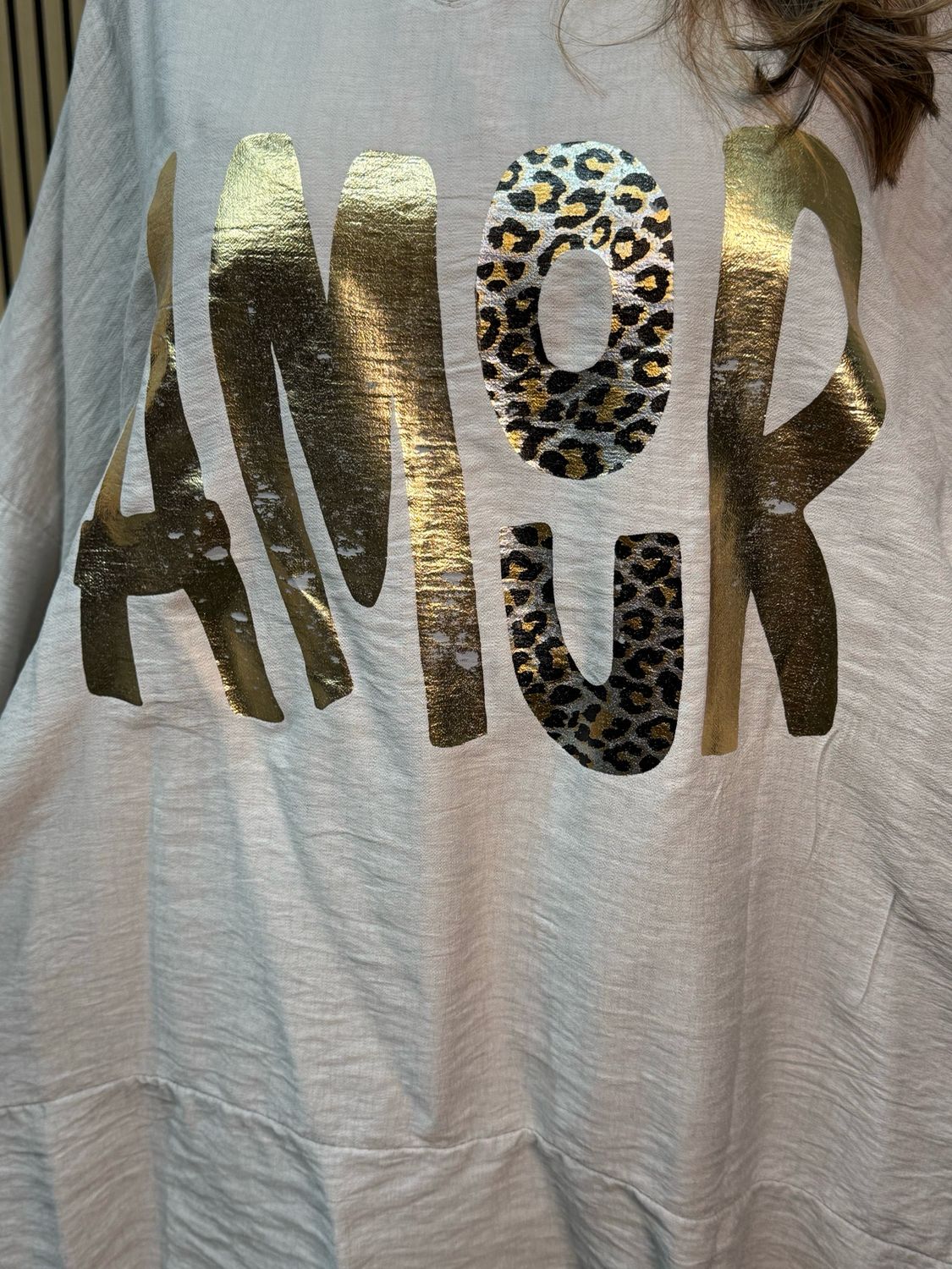 Amor - Oversized Top Beige