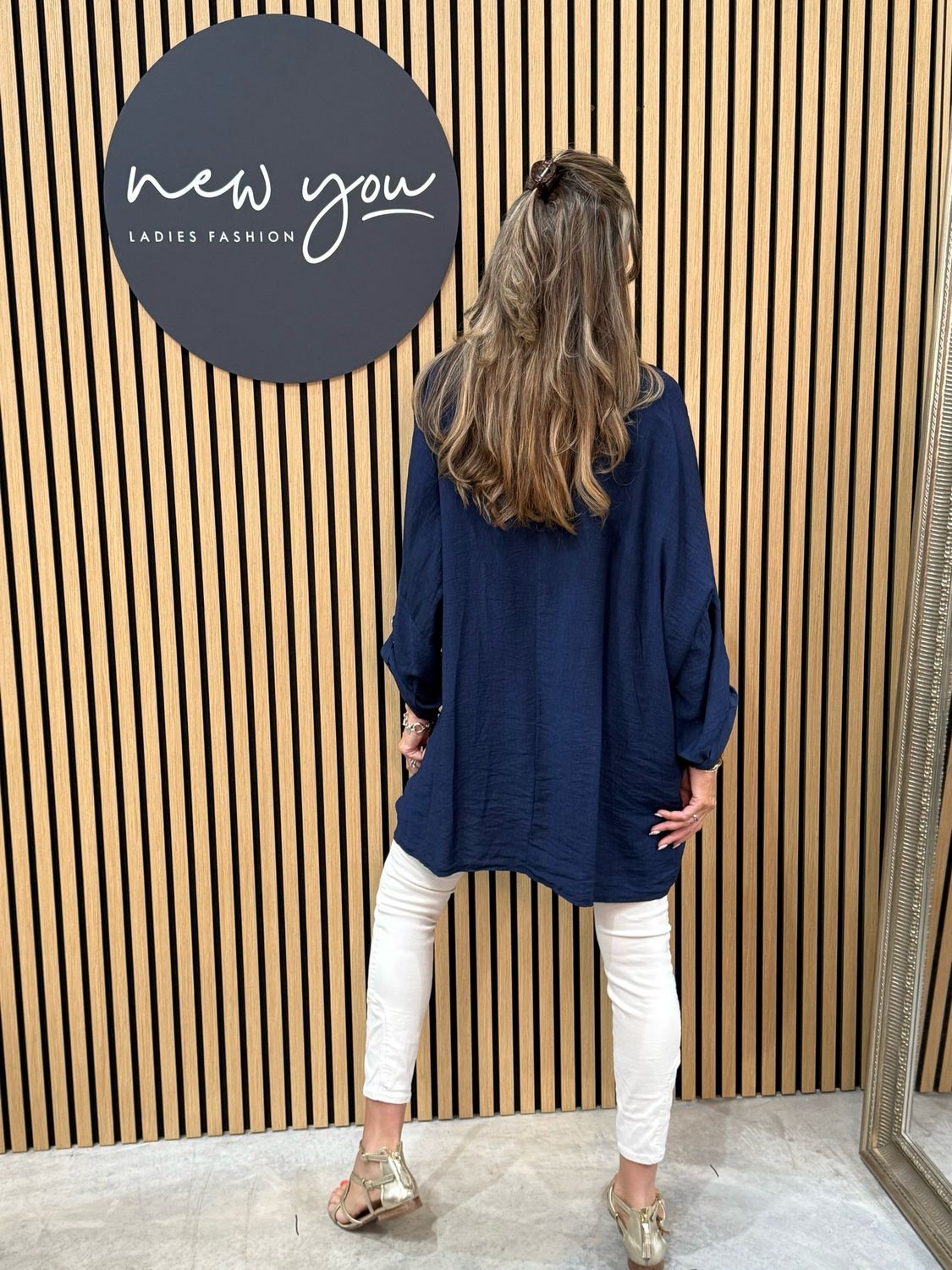 Amor - Oversized Top Navy