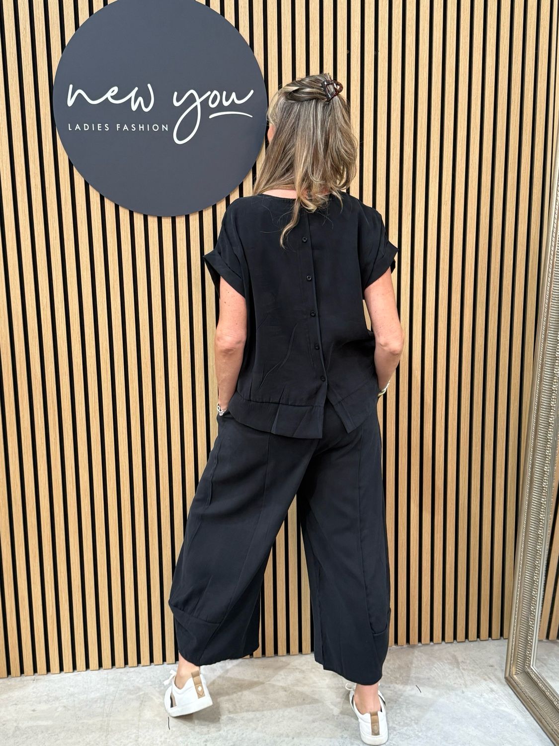 Ebony - Wide Leg 2 Piece Set Black