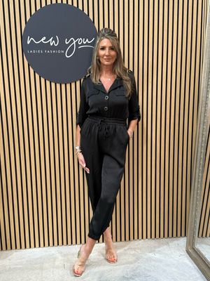 Raya - Chic Black Utility Jumpsuit
