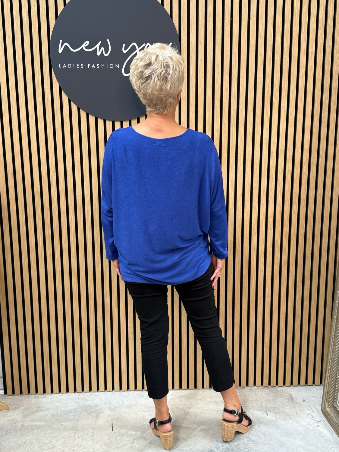 Serena Sparkle Heart Jumper Royal Blue