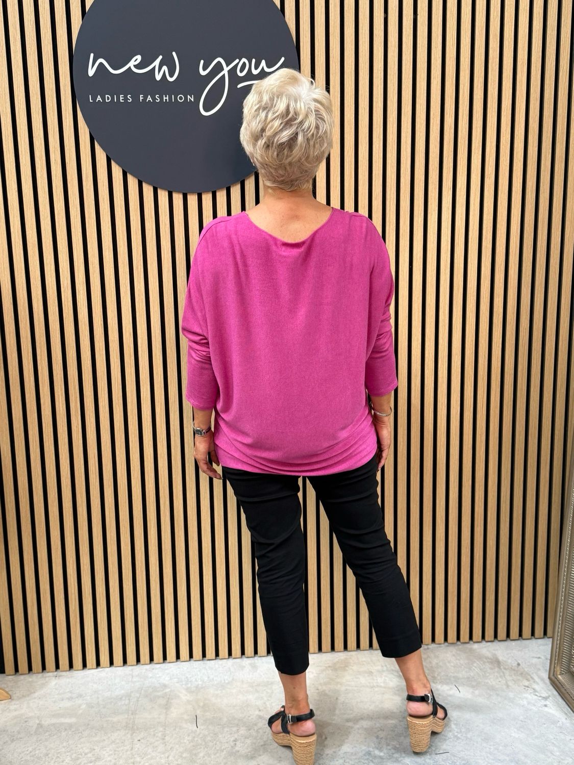 Serena Sparkle Heart Jumper Fuchsia