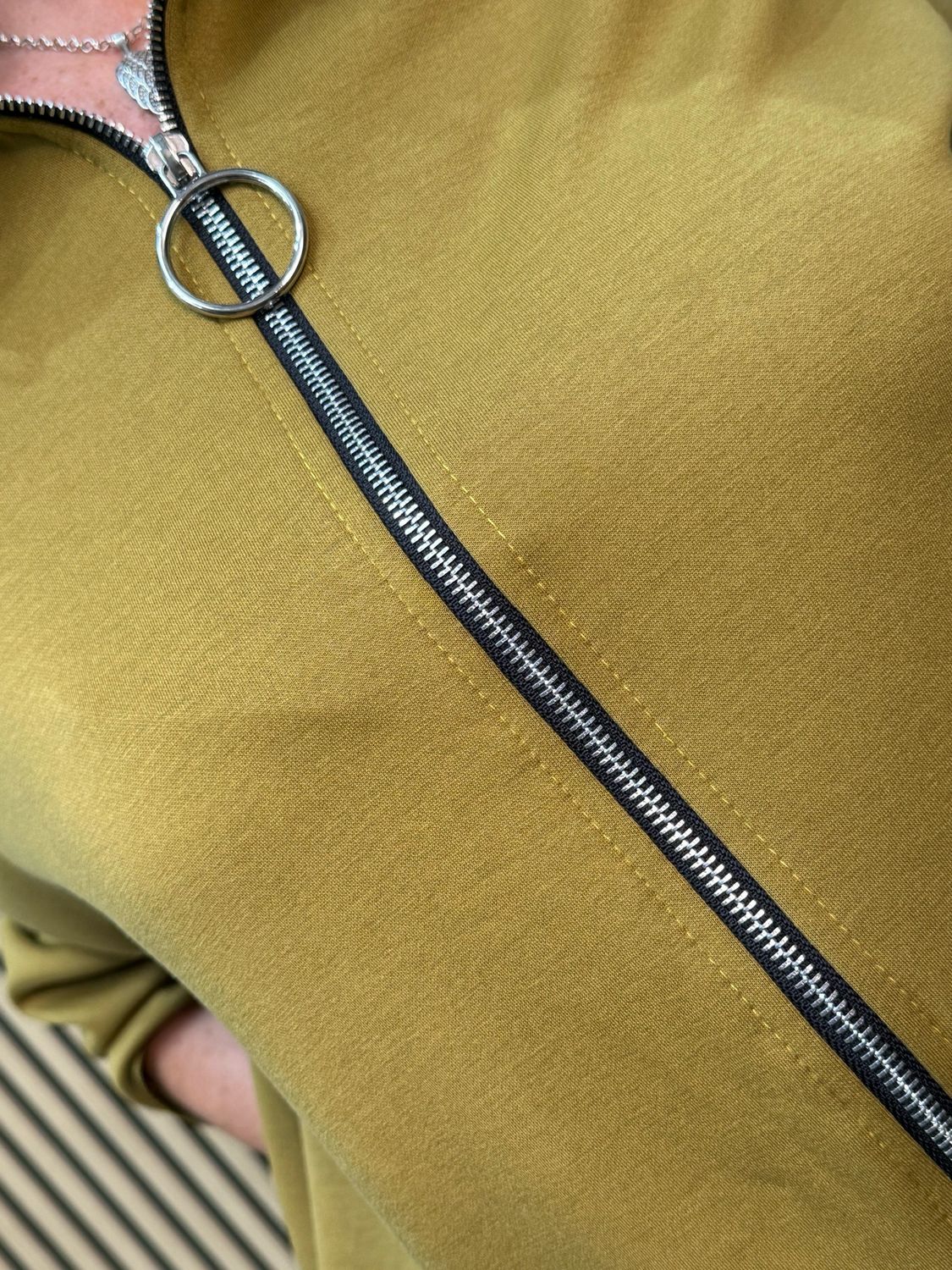 Pippa - Relaxed Zip Hoodie Mustard