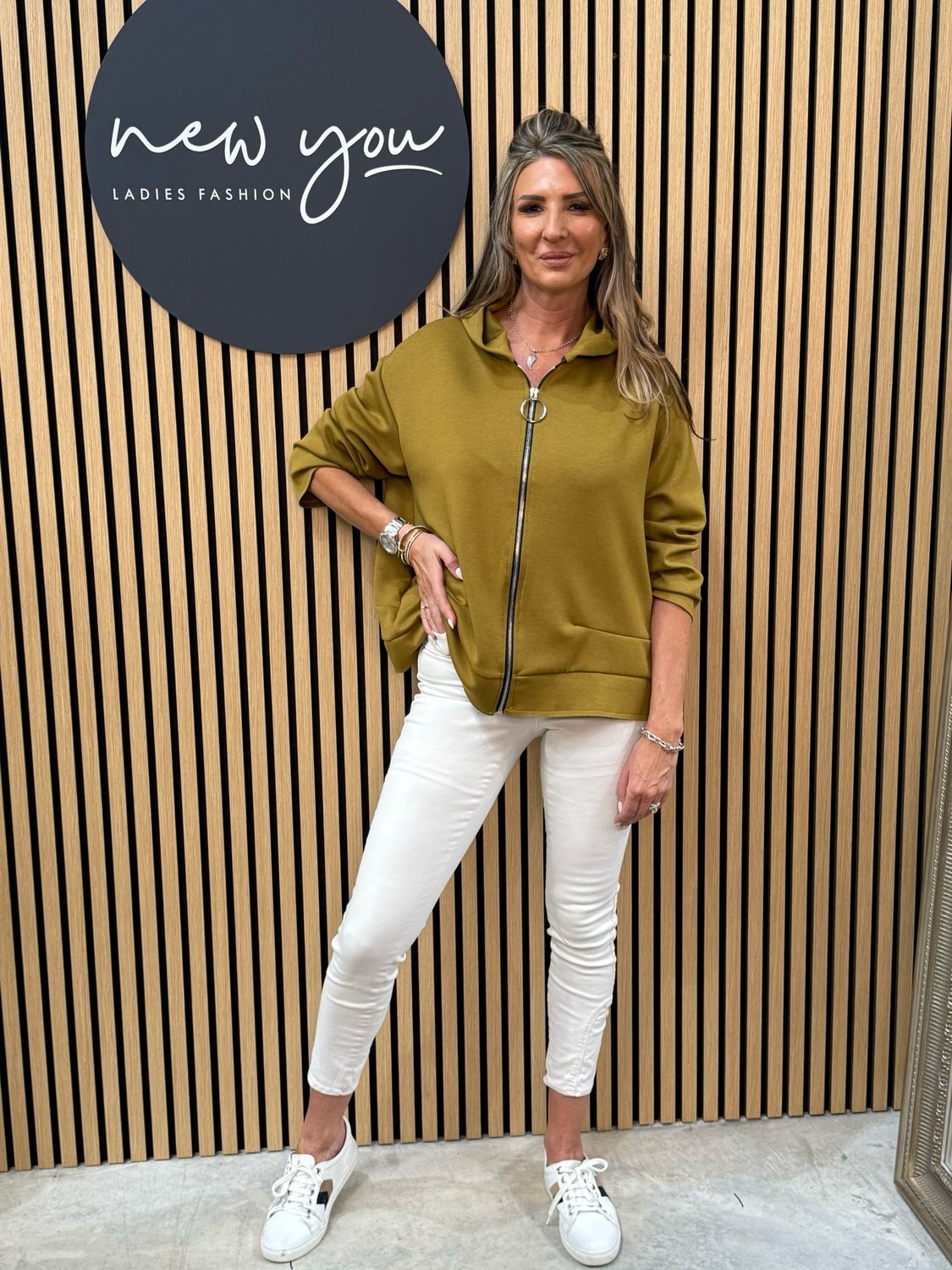 Pippa - Relaxed Zip Hoodie Mustard