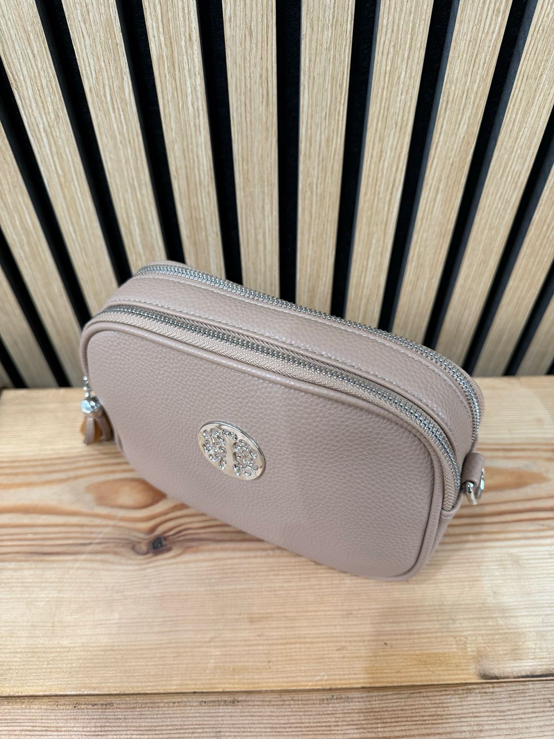 Cross Body Camera Bag- Beige