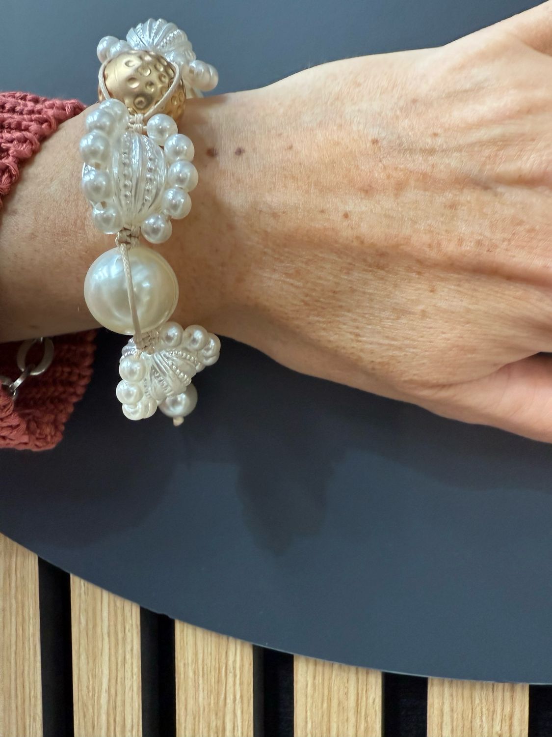 Chunky Bead &amp; Pearl Bracelet