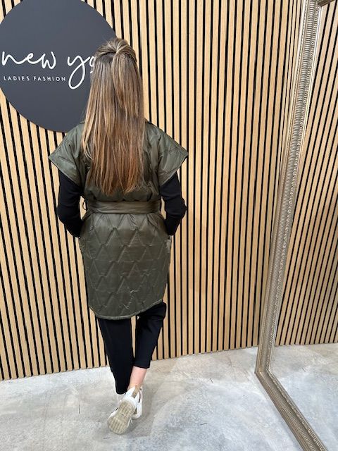 Dale - Sleeveless Coat Khaki