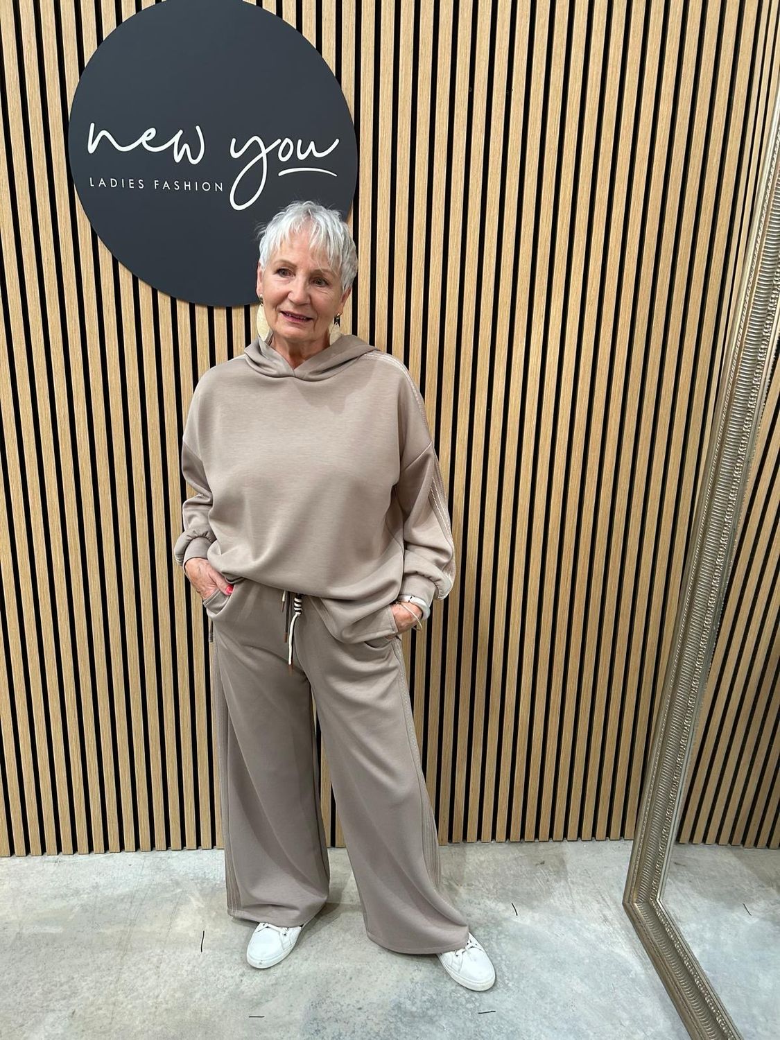 Relaxed Wide Leg Co-ord Set - Taupe