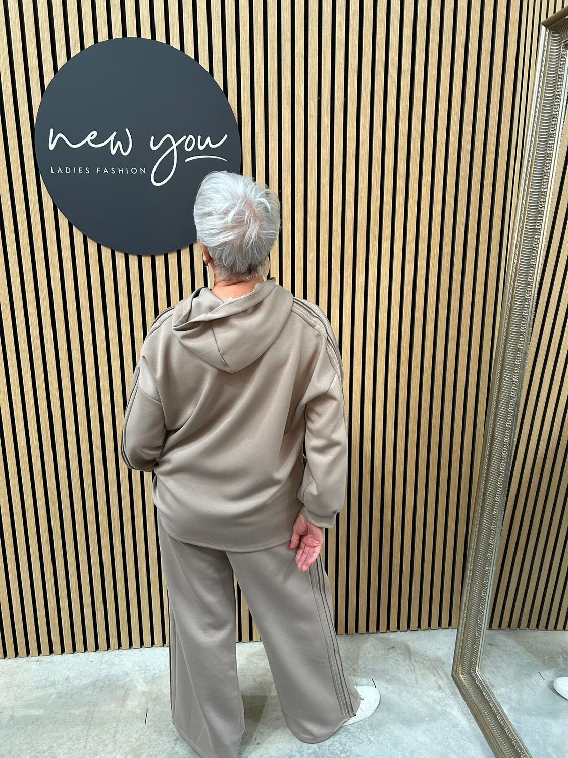 Relaxed Wide Leg Co-ord Set - Taupe