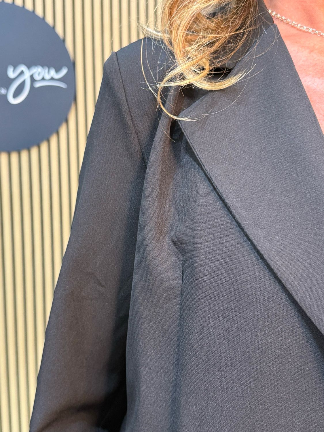 Tailored Open Blazer - Black