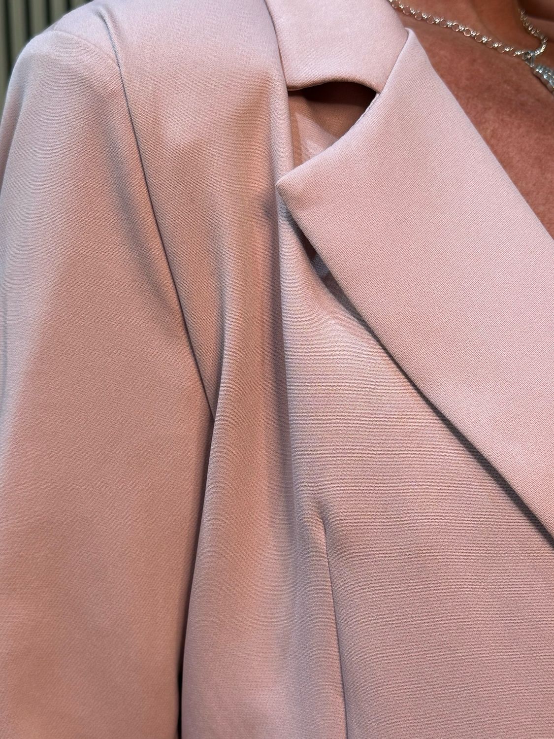 Tailored Open Blazer - Pink
