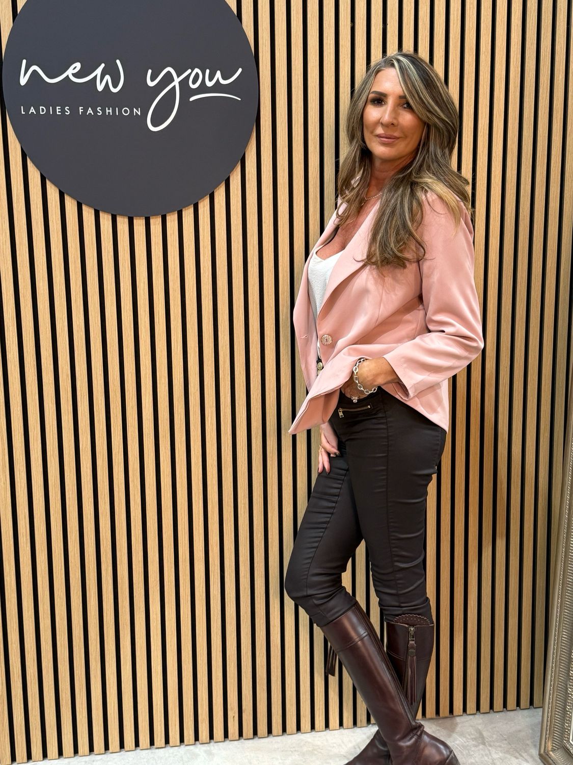 Tailored Open Blazer - Pink