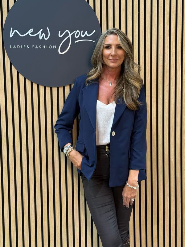 Tailored Open Blazer - Navy