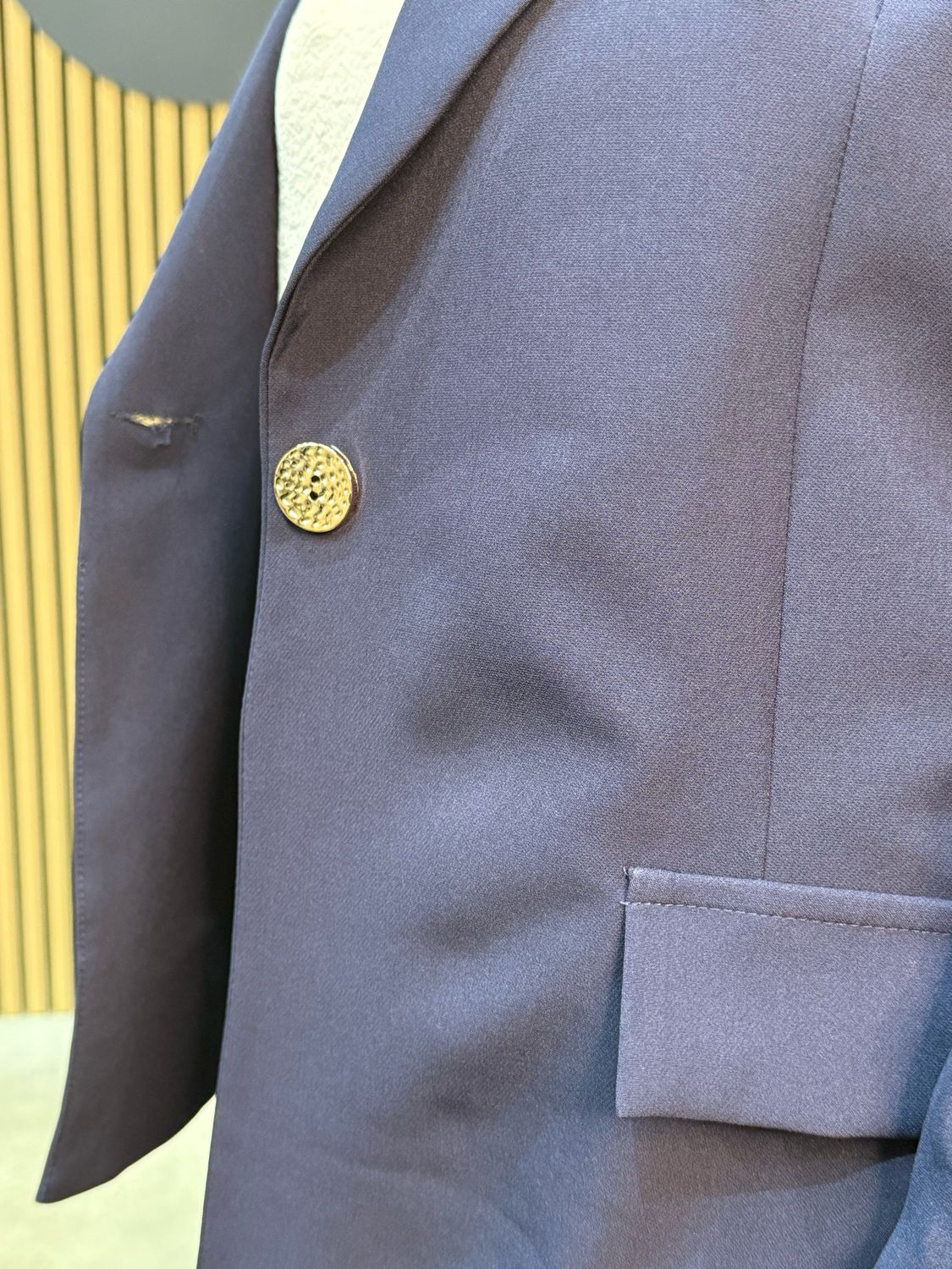 Tailored Open Blazer - Navy
