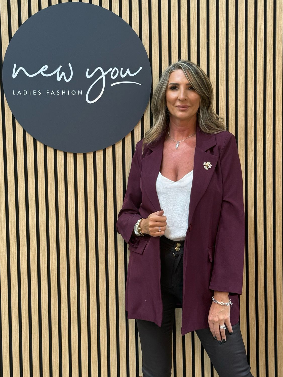 Longline Blazer - Burgundy