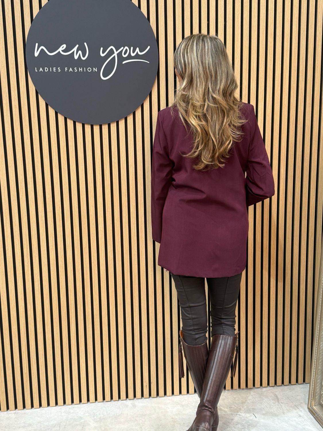 Longline Blazer - Burgundy
