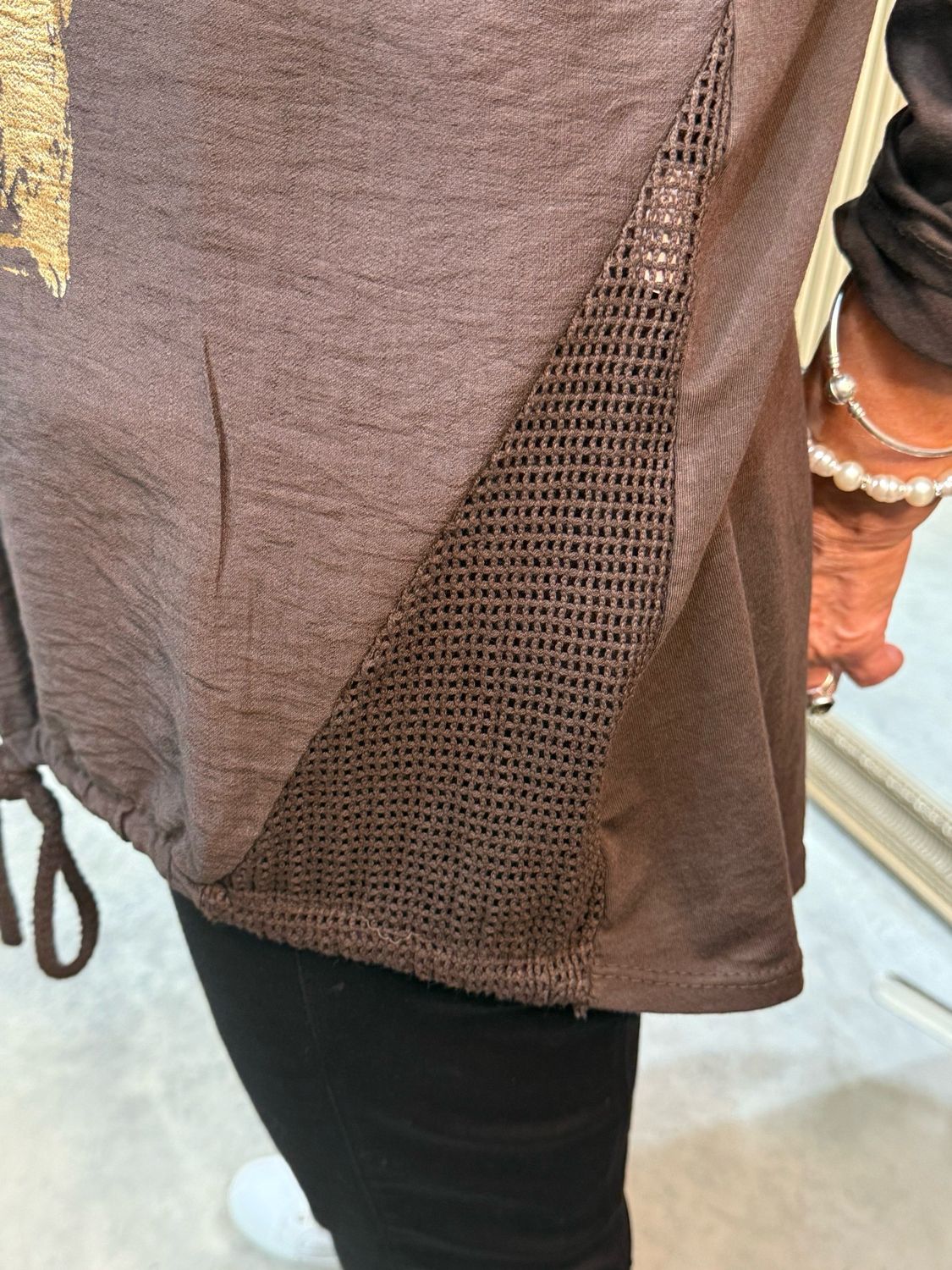 Mio Mio Print Top - Chocolate