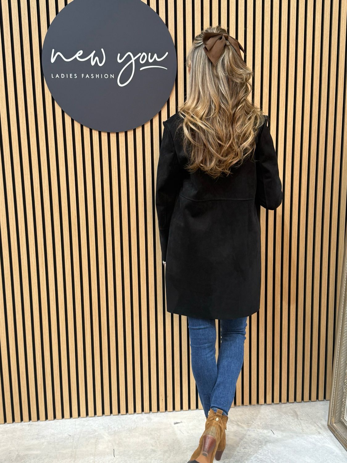 Ellie - Suede Effect Jacket - Black