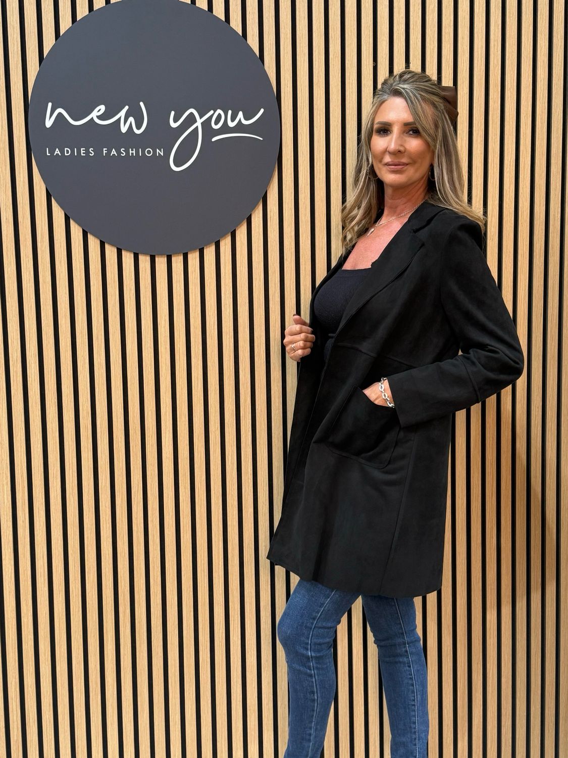 Ellie - Suede Effect Jacket - Black