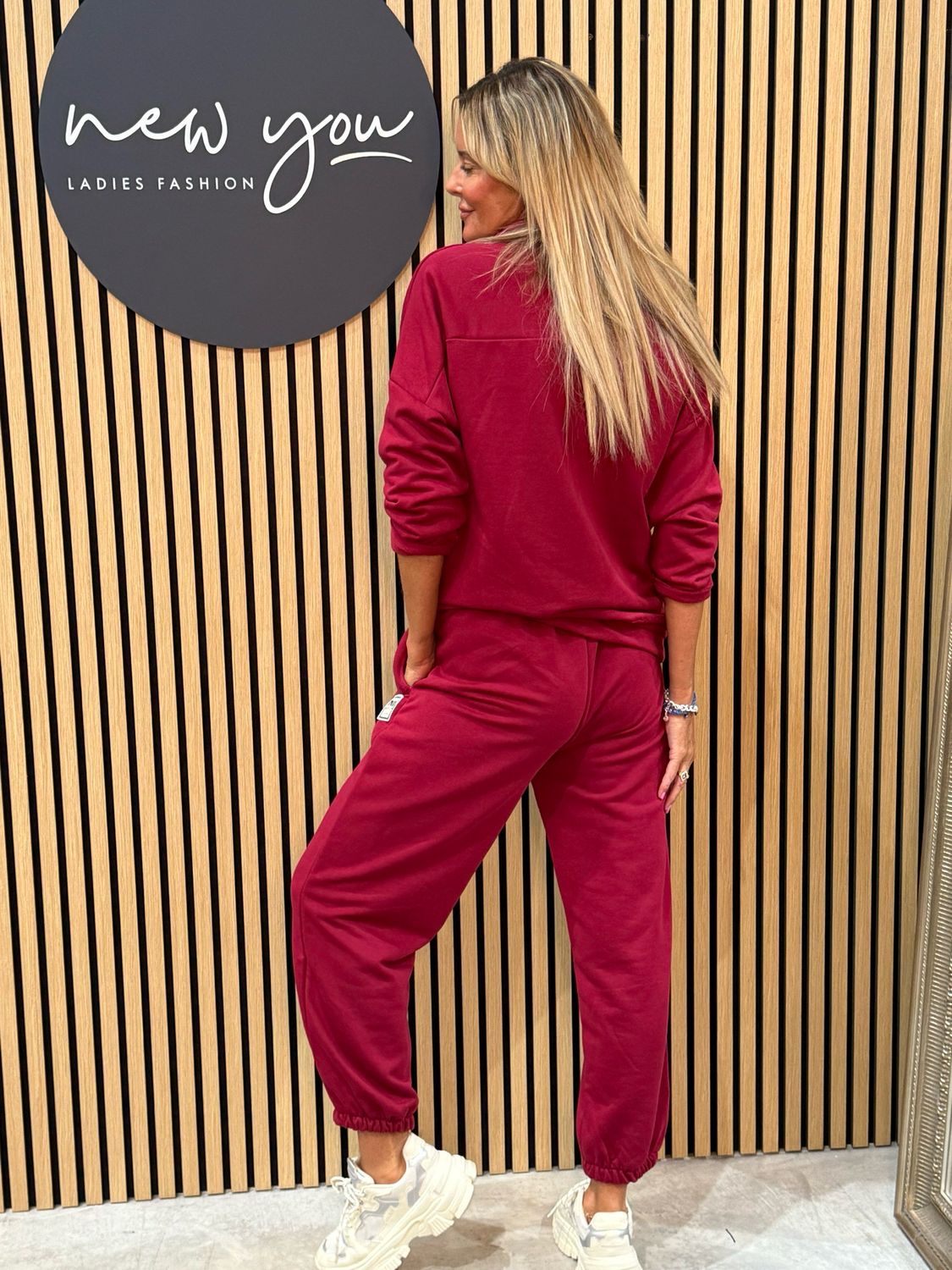 Maddie - Cowl Neck Co-ord Set- Wine